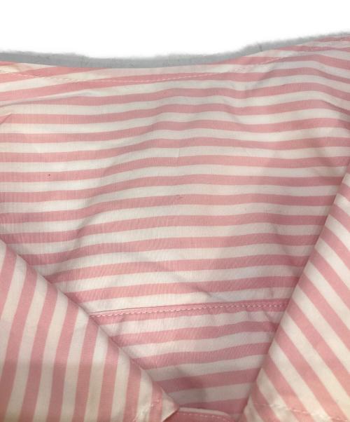 PLAN C（プランシー）Plan C (プランシー) ボウタイストライプシャツ ピンク サイズ:40の古着・服飾アイテム