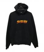 stussyステューシー）の古着「プルオーバーパーカー」｜ブラック