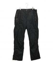 EMPORIO ARMANI（エンポリオ アルマーニ）の古着「00’S ジップデザインパラシュートパンツ」｜ブラック