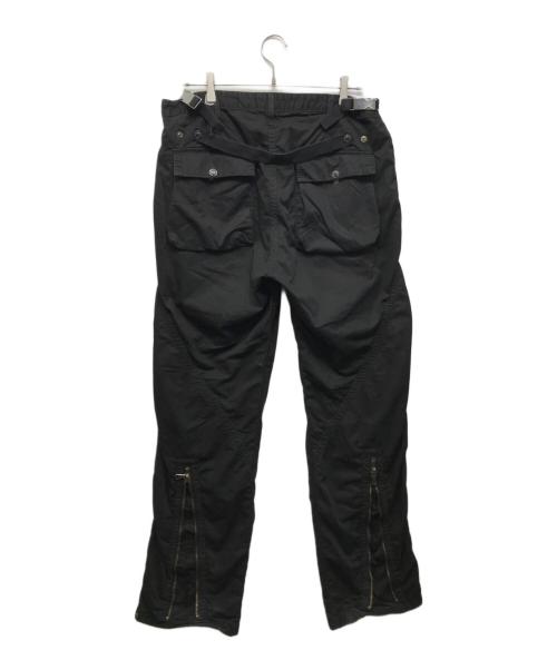EMPORIO ARMANI（エンポリオ アルマーニ）EMPORIO ARMANI (エンポリオ アルマーニ) 00’S ジップデザインパラシュートパンツ ブラック サイズ:52の古着・服飾アイテム