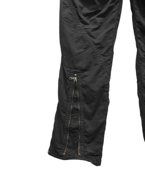 EMPORIO ARMANI（エンポリオ アルマーニ）EMPORIO ARMANI (エンポリオ アルマーニ) 00’S ジップデザインパラシュートパンツ ブラック サイズ:52の古着・服飾アイテム
