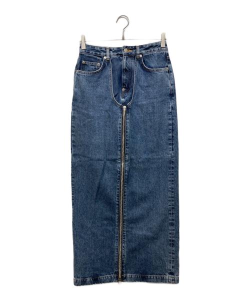 JOHN LAWRENCE SULLIVAN（ジョン ローレンス サリバン）JOHN LAWRENCE SULLIVAN (ジョン ローレンス サリバン) WASHED DENIM ZIP LONG SKIRT インディゴ サイズ:Sの古着・服飾アイテム