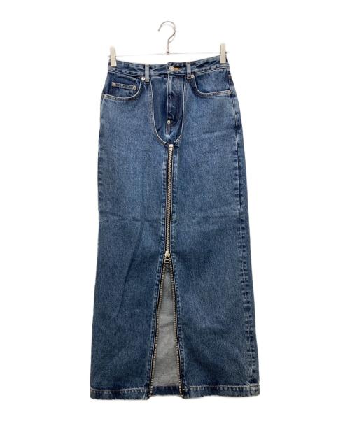 JOHN LAWRENCE SULLIVAN（ジョン ローレンス サリバン）JOHN LAWRENCE SULLIVAN (ジョン ローレンス サリバン) WASHED DENIM ZIP LONG SKIRT インディゴ サイズ:Sの古着・服飾アイテム
