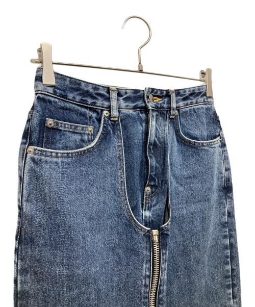 JOHN LAWRENCE SULLIVAN（ジョン ローレンス サリバン）JOHN LAWRENCE SULLIVAN (ジョン ローレンス サリバン) WASHED DENIM ZIP LONG SKIRT インディゴ サイズ:Sの古着・服飾アイテム