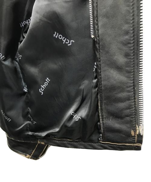 Schott（ショット）Schott (ショット) 641シングルライダースジャケット 6118302064 ブラック サイズ:34の古着・服飾アイテム