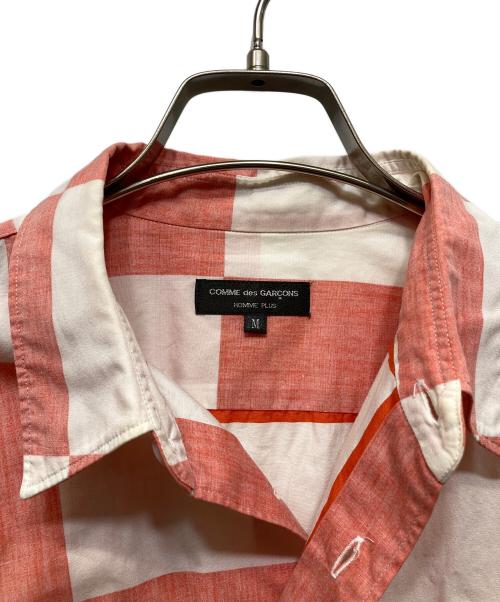 COMME des GARCONS HOMME PLUS（コムデギャルソンオムプリュス）COMME des GARCONS HOMME PLUS (コムデギャルソンオムプリュス) チェックシャツ / PB10039M / AD2001 ピンク サイズ:Mの古着・服飾アイテム