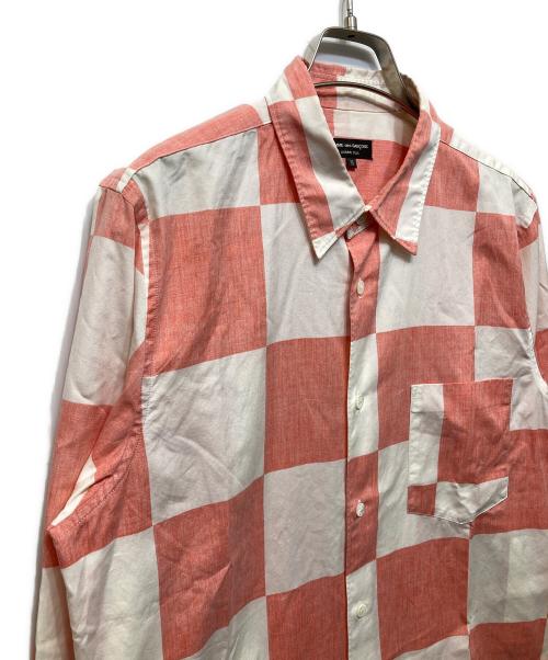 COMME des GARCONS HOMME PLUS（コムデギャルソンオムプリュス）COMME des GARCONS HOMME PLUS (コムデギャルソンオムプリュス) チェックシャツ / PB10039M / AD2001 ピンク サイズ:Mの古着・服飾アイテム