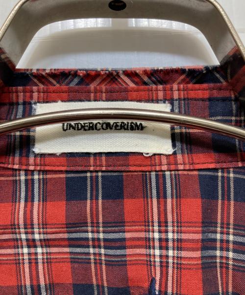 UNDERCOVERISM（アンダーカバーイズム）UNDERCOVERISM (アンダーカバーイズム) 半袖チェックシャツ レッド サイズ:3の古着・服飾アイテム