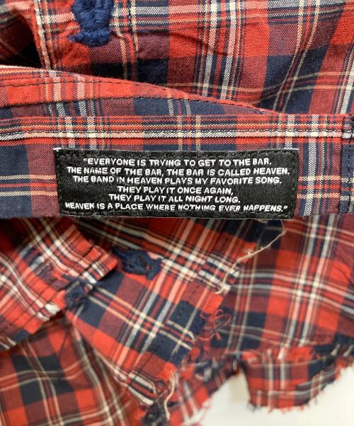 UNDERCOVERISM（アンダーカバーイズム）UNDERCOVERISM (アンダーカバーイズム) 半袖チェックシャツ レッド サイズ:3の古着・服飾アイテム