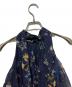 中古・古着 FRAY ID (フレイ アイディー) フラワープリントオフショルティアードワンピース ネイビー：16000円