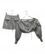ANDMARYアンドマリー）の古着「Cherie offshoulder set up」｜グレー