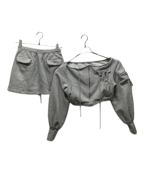 ANDMARY（アンドマリー）ANDMARY (アンドマリー) Cherie offshoulder set up グレー サイズ:Fの古着・服飾アイテム