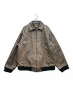 SUPREME×VANSONシュプリーム×バンソン）の古着「レザージャケット　worn leather jacket(ウォーンレザージャケット)　20AW　USA製　サイズL　　」｜ブラウン