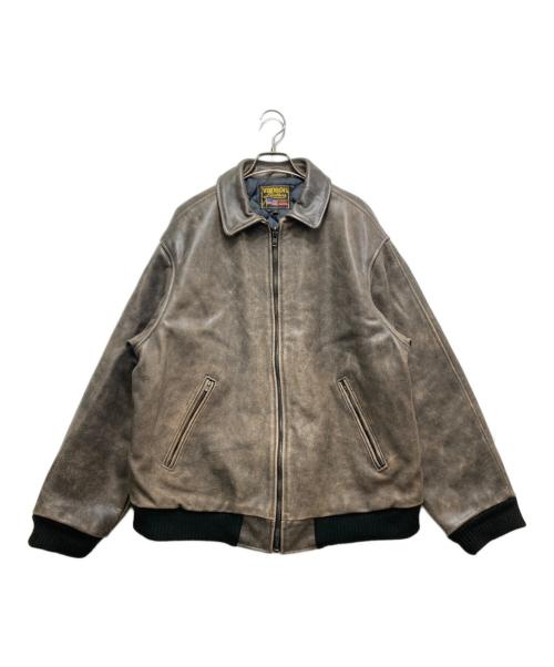 SUPREME（シュプリーム）Supreme (シュプリーム) VANSON (バンソン) レザージャケット　worn leather jacket(ウォーンレザージャケット)　20AW　USA製　サイズL　　 ブラウン サイズ:Lの古着・服飾アイテム