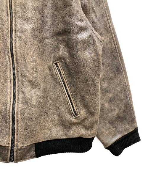 SUPREME（シュプリーム）Supreme (シュプリーム) VANSON (バンソン) レザージャケット　worn leather jacket(ウォーンレザージャケット)　20AW　USA製　サイズL　　 ブラウン サイズ:Lの古着・服飾アイテム