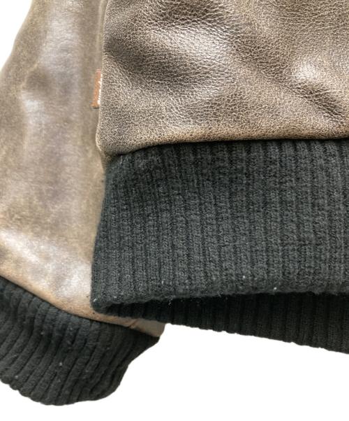 SUPREME（シュプリーム）Supreme (シュプリーム) VANSON (バンソン) レザージャケット　worn leather jacket(ウォーンレザージャケット)　20AW　USA製　サイズL　　 ブラウン サイズ:Lの古着・服飾アイテム