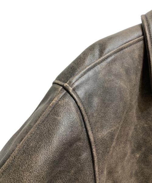 SUPREME（シュプリーム）Supreme (シュプリーム) VANSON (バンソン) レザージャケット　worn leather jacket(ウォーンレザージャケット)　20AW　USA製　サイズL　　 ブラウン サイズ:Lの古着・服飾アイテム