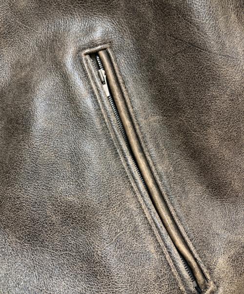 SUPREME（シュプリーム）Supreme (シュプリーム) VANSON (バンソン) レザージャケット　worn leather jacket(ウォーンレザージャケット)　20AW　USA製　サイズL　　 ブラウン サイズ:Lの古着・服飾アイテム