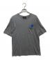 LARDINI（ラルディーニ）の古着「ロゴ刺繍 ブートニエール柄 ポケットTシャツ　JXLT02」｜グレー