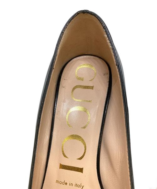 GUCCI（グッチ）GUCCI (グッチ) ホースビットミドルヒールパンプス / 643886 ブラック サイズ:35の古着・服飾アイテム