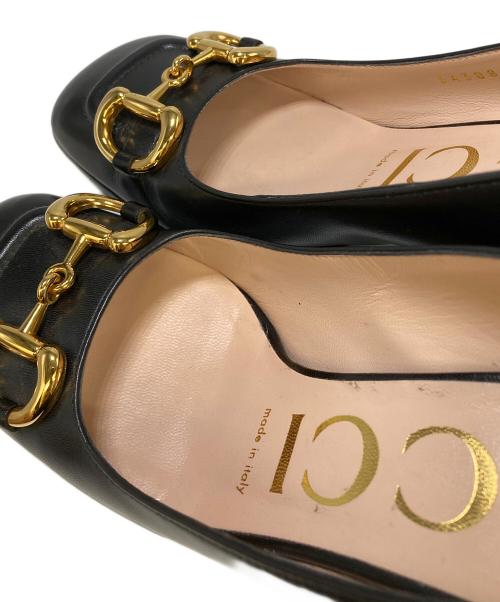 GUCCI（グッチ）GUCCI (グッチ) ホースビットミドルヒールパンプス / 643886 ブラック サイズ:35の古着・服飾アイテム