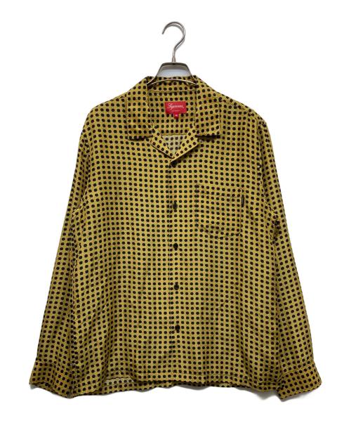 SUPREME（シュプリーム）Supreme (シュプリーム) Cane Silk Shirt イエロー サイズ:Mの古着・服飾アイテム