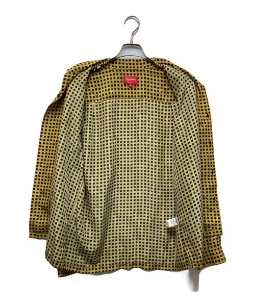 SUPREME（シュプリーム）Supreme (シュプリーム) Cane Silk Shirt イエロー サイズ:Mの古着・服飾アイテム