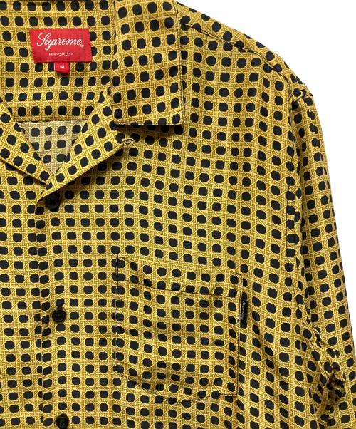 SUPREME（シュプリーム）Supreme (シュプリーム) Cane Silk Shirt イエロー サイズ:Mの古着・服飾アイテム