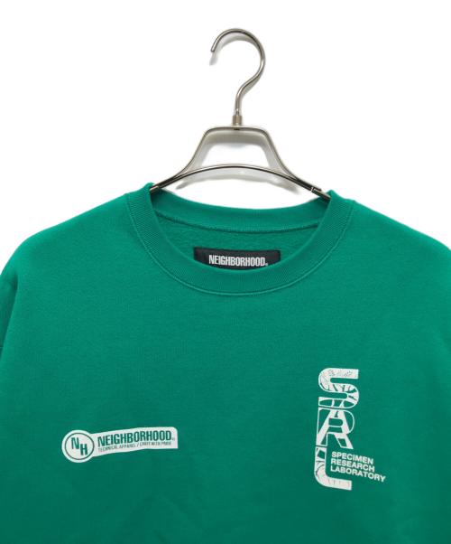 NEIGHBORHOOD（ネイバーフッド）NEIGHBORHOOD (ネイバーフッド) SRL . CREWNECK LS グリーン サイズ:Lの古着・服飾アイテム