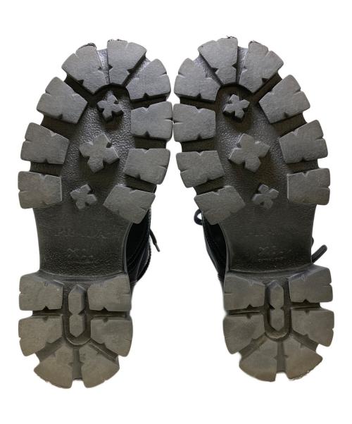 PRADA（プラダ）PRADA (プラダ) モノリスポーチ付 ブラッシュドレザー×RE-NYLON ブーツ / 255 ブラック サイズ:35 1/2の古着・服飾アイテム