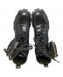 中古・古着 PRADA (プラダ) モノリスポーチ付 ブラッシュドレザー×RE-NYLON ブーツ / 255 ブラック サイズ:35 1/2：60000円