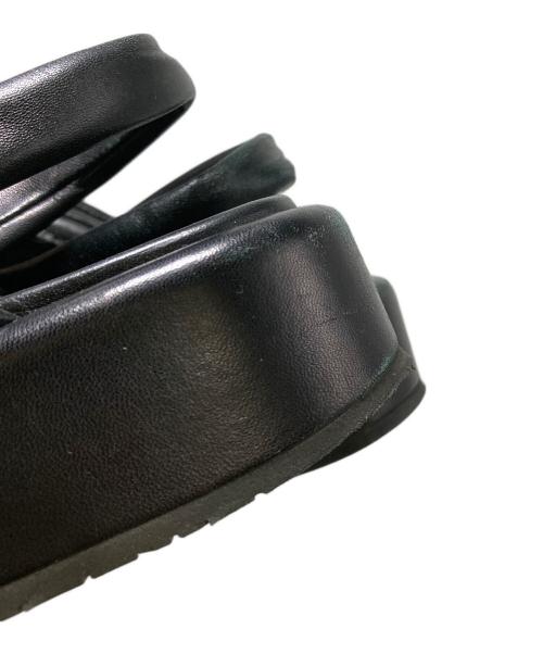 PRADA（プラダ）PRADA (プラダ) パデットナッパレザーサンダル ブラック サイズ:36の古着・服飾アイテム