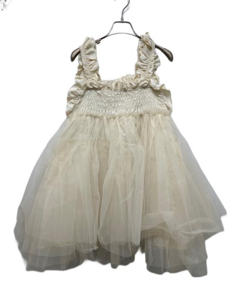 perna（ペルナ）perna (ペルナ) チュールギャザーキャミソール アイボリー サイズ:FREEの古着・服飾アイテム