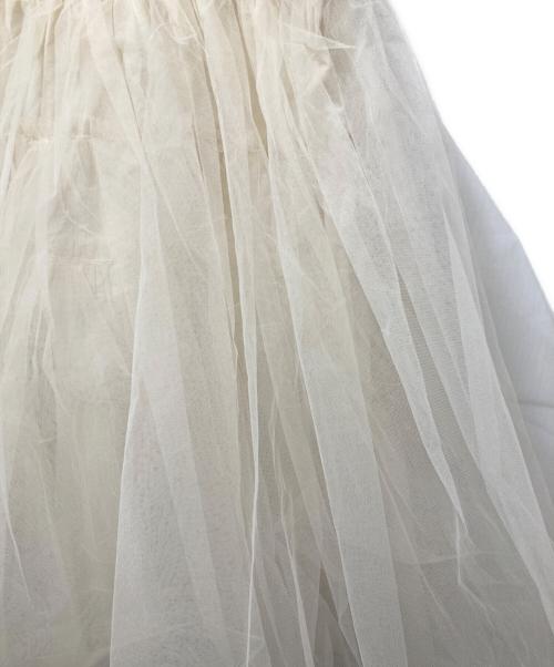 perna（ペルナ）perna (ペルナ) チュールギャザーキャミソール アイボリー サイズ:FREEの古着・服飾アイテム