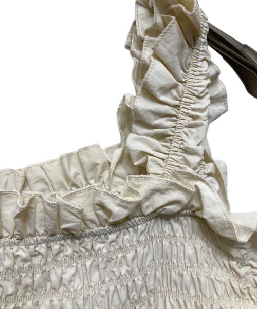 perna（ペルナ）perna (ペルナ) チュールギャザーキャミソール アイボリー サイズ:FREEの古着・服飾アイテム