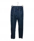 MM6 Maison Margielaエムエムシックスメゾンマルジェラ）の古着「フロントジップデニムパンツ」｜インディゴ
