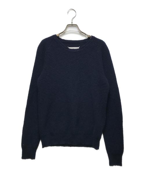 Maison Margiela（メゾンマルジェラ）Maison Margiela (メゾンマルジェラ) Casual Wool Knit(カジュアルウールニット)　S50HA0730 S16017　17AW ネイビー サイズ:Mの古着・服飾アイテム