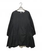 merletteマーレット）の古着「パフスリーブ ティアードワンピース」｜ブラック