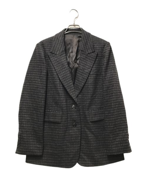 YANUK（ヤヌーク）YANUK (ヤヌーク) チェックテーラードジャケット　 25年モデル ブラウン サイズ:Mの古着・服飾アイテム