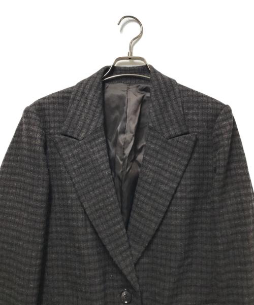 YANUK（ヤヌーク）YANUK (ヤヌーク) チェックテーラードジャケット　 25年モデル ブラウン サイズ:Mの古着・服飾アイテム