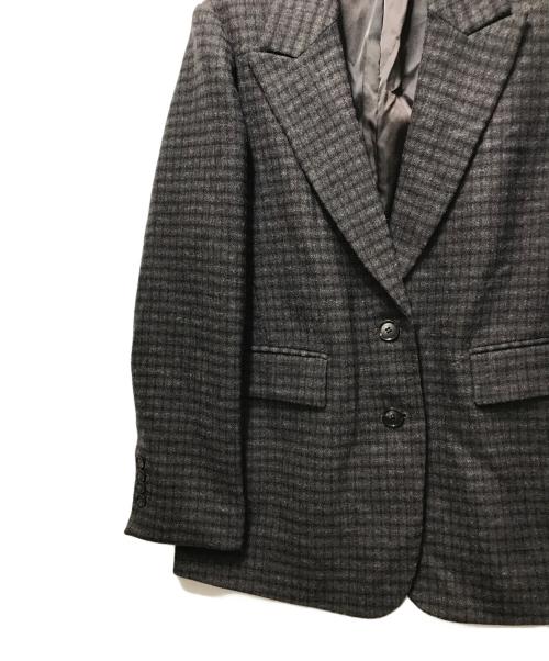 YANUK（ヤヌーク）YANUK (ヤヌーク) チェックテーラードジャケット　 25年モデル ブラウン サイズ:Mの古着・服飾アイテム