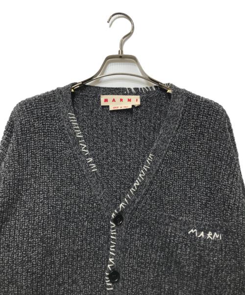 MARNI（マルニ）MARNI (マルニ) ステッチVネックカーディガン グレー サイズ:40の古着・服飾アイテム