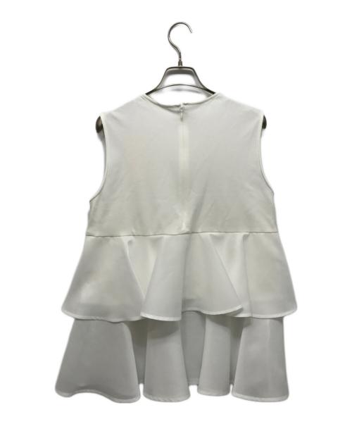 Heve（ヘイヴ）Heve (ヘイヴ) オーガンジーフリルトップス ホワイト サイズ:Fの古着・服飾アイテム