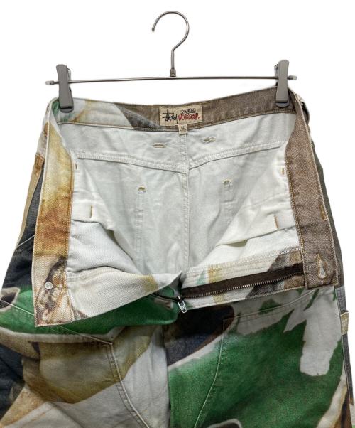stussy（ステューシー）stussy (ステューシー) WORK PANT CANVAS BAJA PRINT ベージュ サイズ:32の古着・服飾アイテム