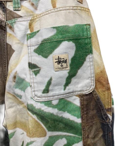stussy（ステューシー）stussy (ステューシー) WORK PANT CANVAS BAJA PRINT ベージュ サイズ:32の古着・服飾アイテム