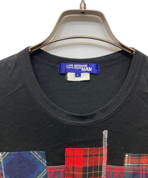 COMME des GARCONS JUNYA WATANABE MAN（コム デ ギャルソン ジュンヤ ワタナベ マン）COMME des GARCONS JUNYA WATANABE MAN (コム デ ギャルソン ジュンヤ ワタナベ マン) スタッズパッチワークTシャツ ブラック サイズ:Lの古着・服飾アイテム