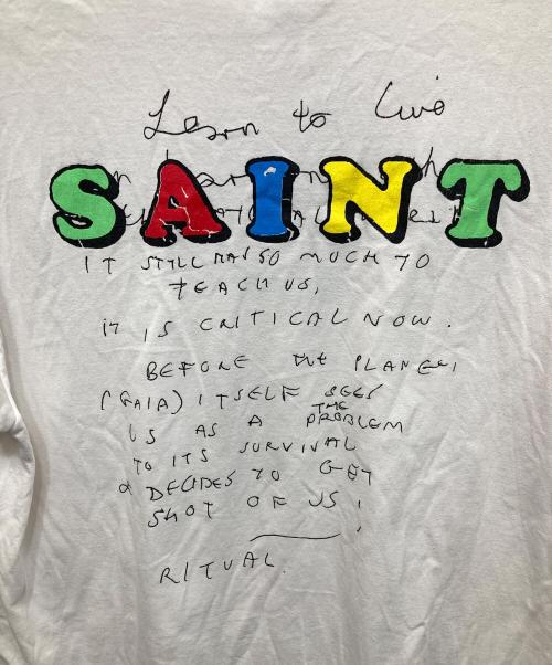 SAINT MICHAEL（セントマイケル）SAINT MICHAEL (セントマイケル) JR SS T-SHIRT/E ホワイト サイズ:Ｌの古着・服飾アイテム