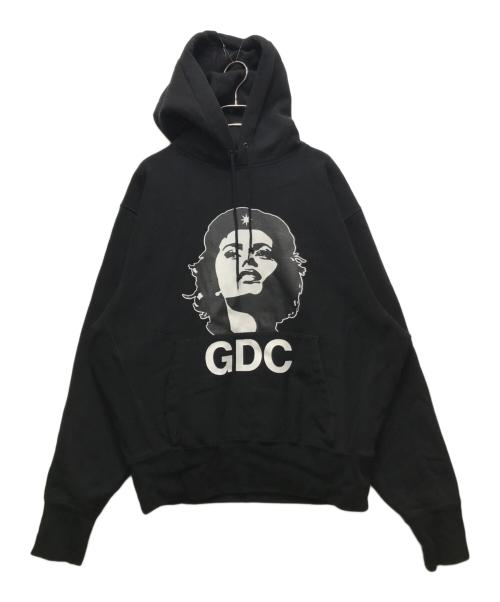 GDC（ジーディーシー）GDC (ジーディーシー) Hysteric Glamour (ヒステリックグラマー) REBEL GIRL HOODIE （レヴェルガールフーディー） GD0202 ブラック サイズ:XLの古着・服飾アイテム