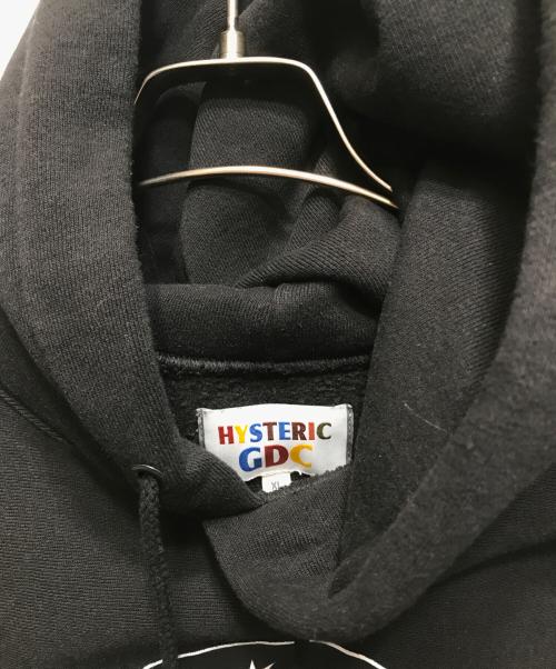 GDC（ジーディーシー）GDC (ジーディーシー) Hysteric Glamour (ヒステリックグラマー) REBEL GIRL HOODIE （レヴェルガールフーディー） GD0202 ブラック サイズ:XLの古着・服飾アイテム
