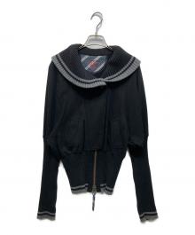Vivienne Westwood RED LABEL（ヴィヴィアンウエストウッドレッドレーベル）の古着「スウェットリブ切替スタジャン」｜ブラック